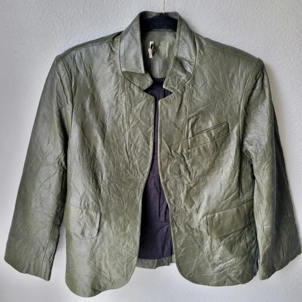 Zadig & Voltaire Olive Leather Jacket - Picture 3 of 14